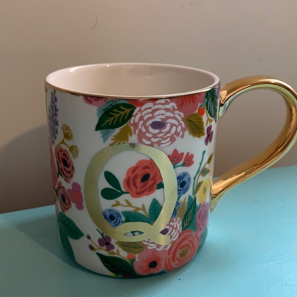 Rifle paper co. Q floral mug